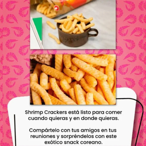 Botana Coreana Snack Sabor A Camaron 75g Crujiente