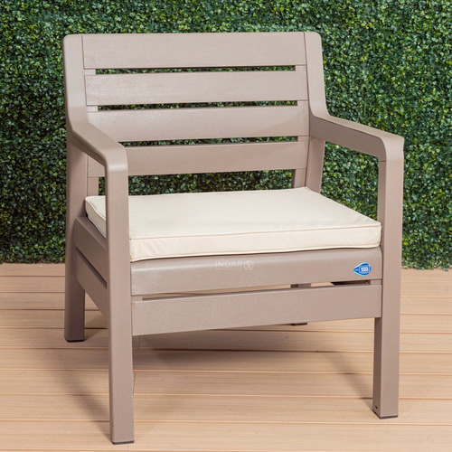 Set De Living Jardin Exterior Paris Indar Mesa + 3 Sillones