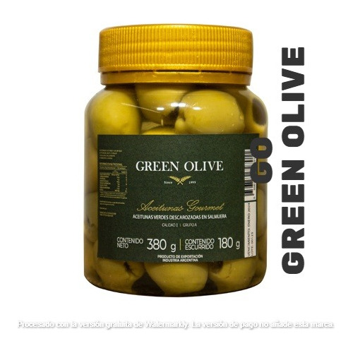 Aceitunas Verdes Descarozadas Nº0 Green Olive X 1/4k.