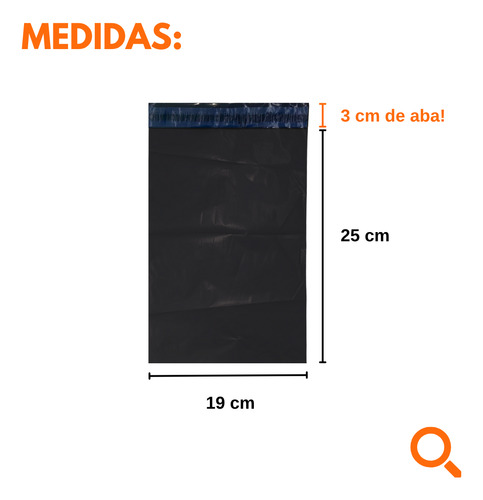 Envelope Segurança Preto 19x25 Saco Correios Sedex Com Lacre
