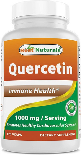 Quercetina Premium 1000mg 120 Capsulas Best Naturals Eg Q8 Sabor Sin Sabor