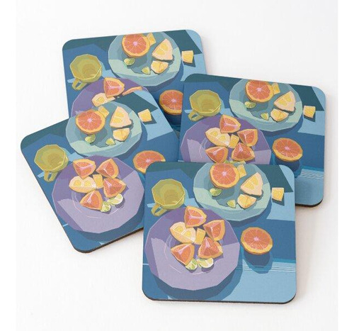 Set Posavasos Cuando La Vida Te Da Limones, Naranjas Y Limas