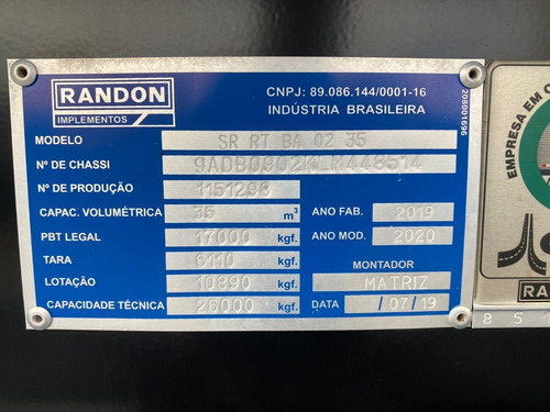 Imagem 7 de 15 de Carreta Rodocaçamba Random 9 Eixos 2020 Basculante