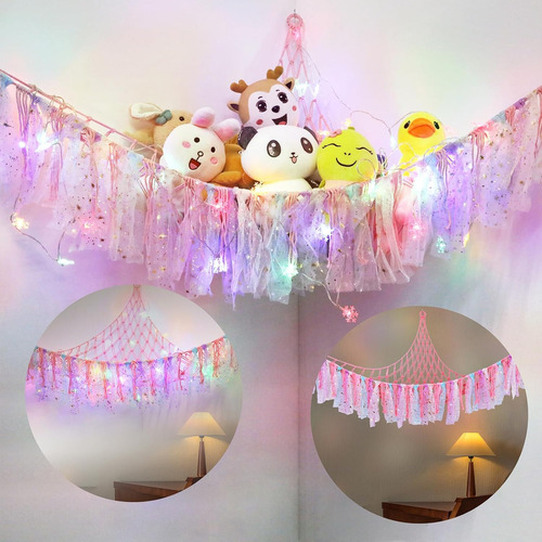 Red De Animales De Peluche O Hamaca Con Luz Led, Hamaca De J