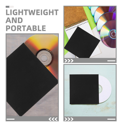 10 Fundas Para Cd, Sobres De Papel Para Dvd, Papel En Blanco