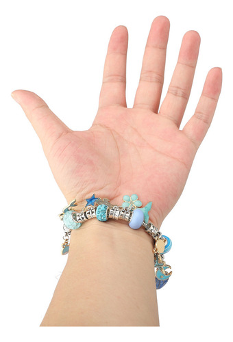 Brazalete Azul De Cristal Diy