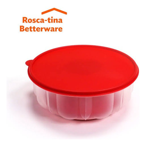 Molde Rosca Para Gelatina Desmontable Betterware Rojo Con Transparente