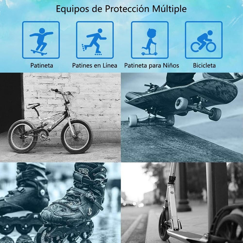 6 Pcs Rodilleras Coderas Y Muñequeras Protectores Patineta