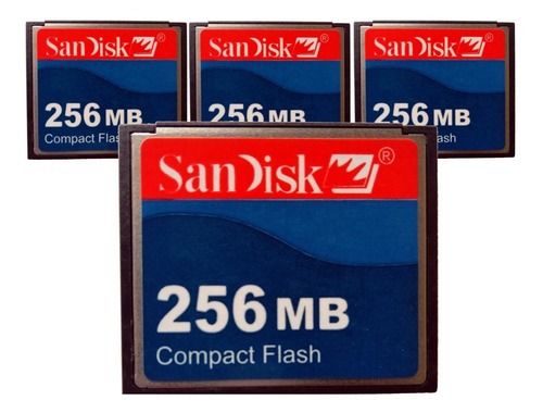 Kit Com 5 Cartões Compact Flash 256mb 15mb/s 50 Vias