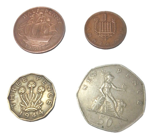 Lote X 4 Monedas De Inglaterra
