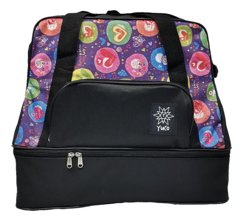 Imagen 6 de 10 de Combo Bolso De Patin Cajon Estampado Yuco + Cubre Patin