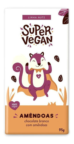 Chocolate Branco C/ Amêndoas Super Vegan 95g