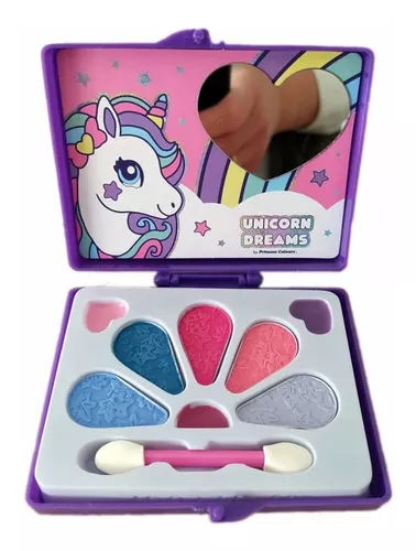 Set De Belleza Pinturas Para Nena Maquillaje Caja Unicornio