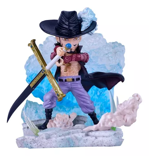 Estátua Dracule Mihawk Olhos de Gavião com Espada Yoru: One Piece