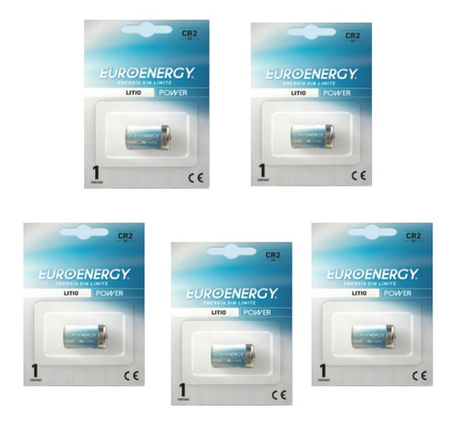 5 Pilas Litio Euroenergy Cr2 3v 