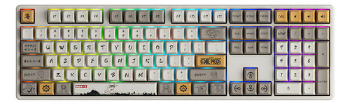 Gamer Sw Akko Sakura One Piece Calligraphy 5108s Rgb Color del teclado: blanco, idioma: inglés (EE. UU.)