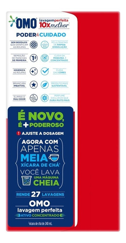Sabão Em Pó Lavagem Perfeita Ativo Concentrado 2,2kg Omo