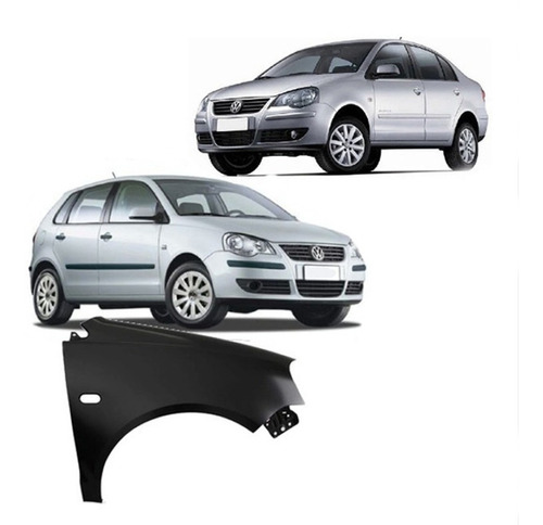 Paralama Polo Hatch Sedan 2007 2008 2009 2010 2011 Com Furo