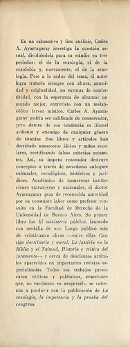 La Sexología Impotencia Y Prueba Del Congreso / Ayarragaray (Usado)