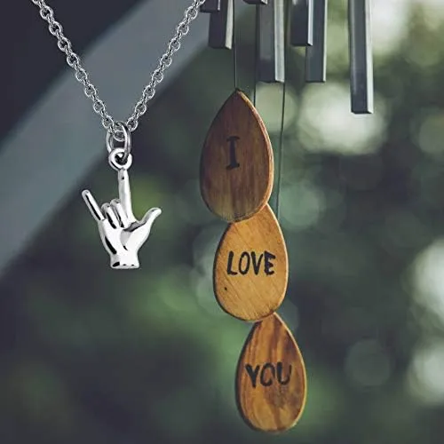 Fustmw I Love You Llavero Con Dije En Lenguaje De Señas, Joy