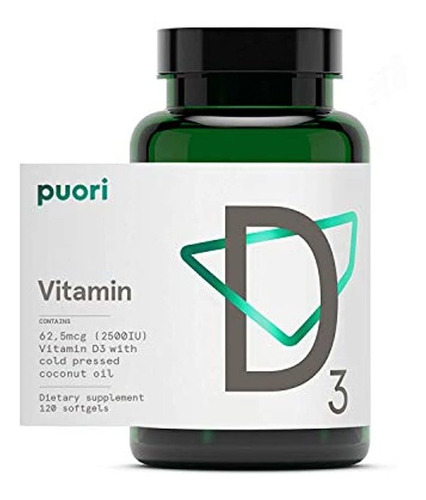 Puori - D3 Vitamina D Con Aceite De Coco Prensa En Fría, 250