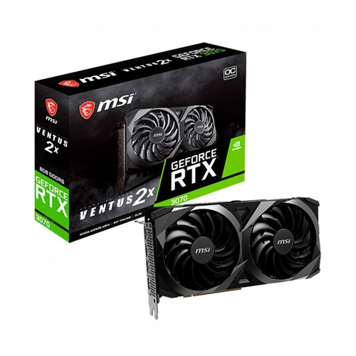Imagen 5 de 5 de Placa de video Nvidia MSI Ventus GeForce RTX 30 Series RTX 3070 GEFORCE RTX 3070 VENTUS 2X OC OC Edition 8GB