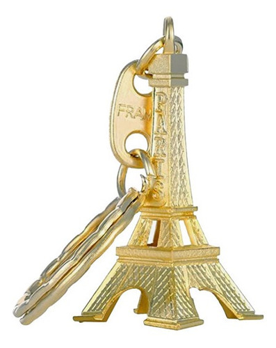 Imagen 1 de 2 de Llavero Torre Eiffel Paris 4 Cm Dorado