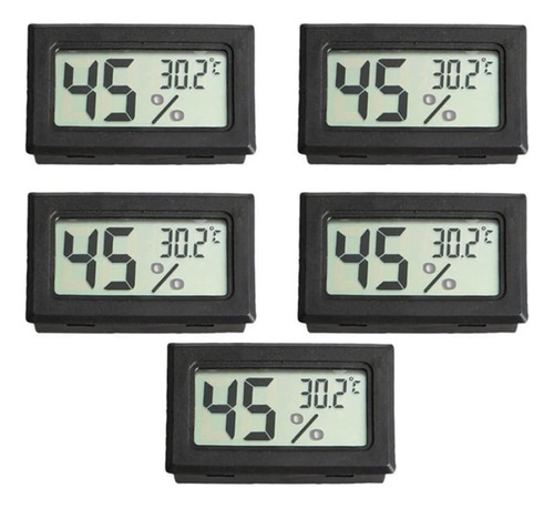 5 Pieces Mini Digital Lcd Temperature And Humidity Meter