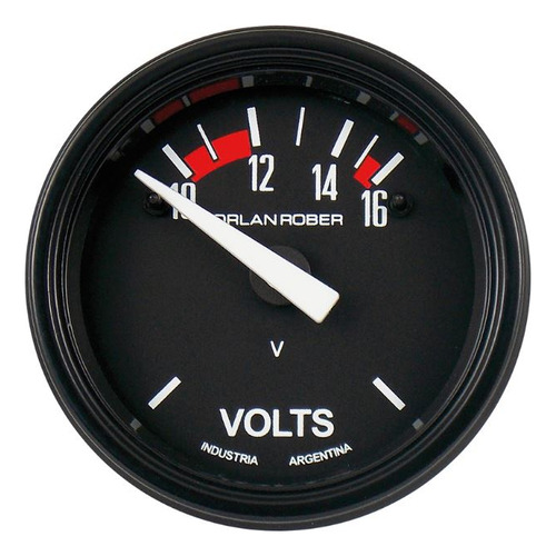 Reloj Voltimetro Negro 52mm Mecanico 12 Volts