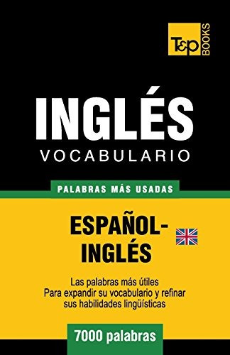 Libro : Vocabulario Español-ingles Britanico - 7000 Pala...