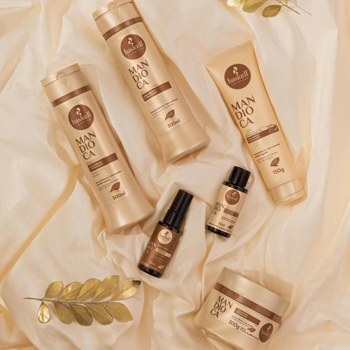Kit Haskell Mandioca Shampoo+ Condicionador 1l+ Máscara 900g
