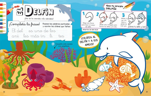 Animales - Para Colorear, Con Actividades Y Calcomanías