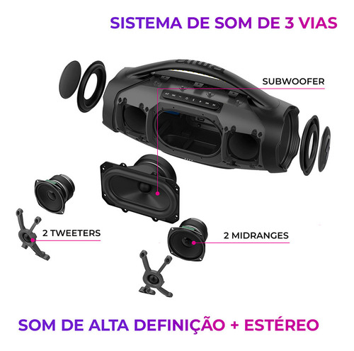 Caixa De Som Aws-bbs-01 Boombox Plus Aiwa