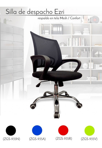 Silla Ejecutiva Escritorio Ezri Mesh Colores Muebles Metinca