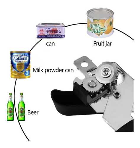 Abridor De Latas Abre Lata Abrelatas Manual Acero Inoxidable