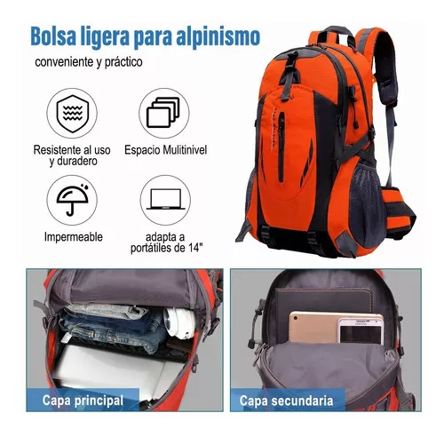 40l Deporte Al Aire Bolso Para Alpinismo Impermeable 2PK