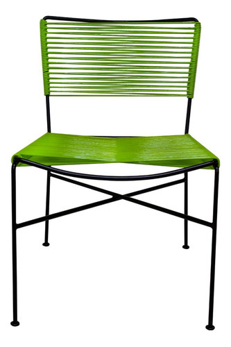 Silla En Cuerda De Pvc Caleta By Promobel Color de la estructura de la silla Negro
