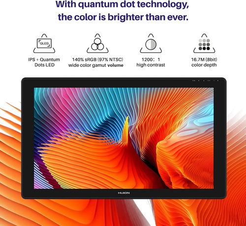 Huion Kamvas 24 Plus 2.5k Qhd Tableta De Dibujo Gráfico