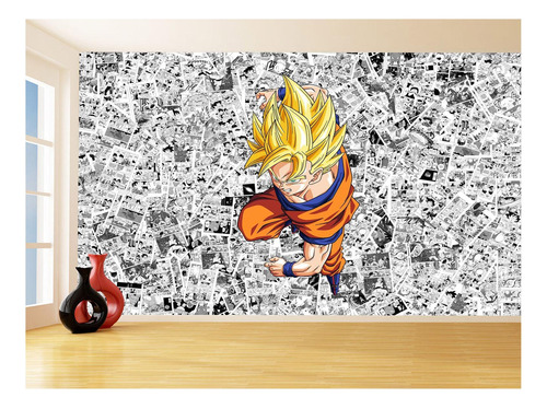 Papel De Parede Dragon Ball Goku Página Manga 3,5m Dbz517