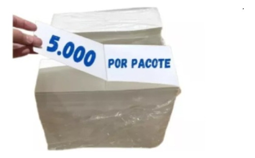 10000 Etiqueta 10x15 Para Impressora Térmica C/ Serrilha Cor Branco