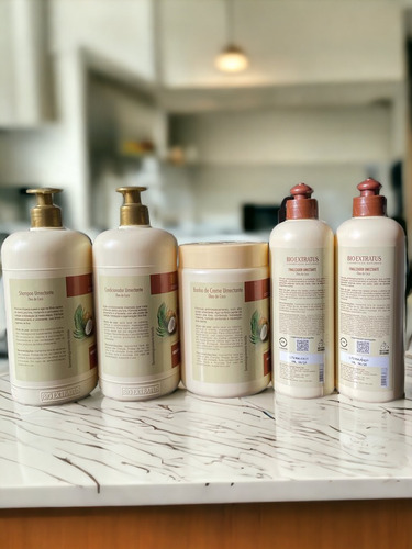 Kit 1 Shampoo 1 Cond 1 Banho De Creme 1 Litro 2 Fianliz. 500