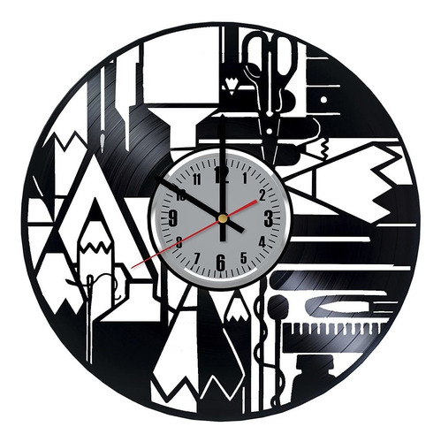 Reloj Corte Laser 4212 Arquitecto Silueta Lapices Reglas