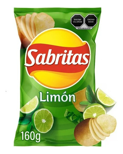 Botana 2 Pzas Papas Fritas Sabritas Limón 160 G