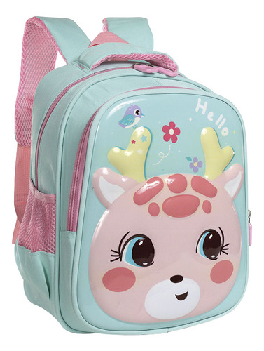 Mochila Nena Jardín Escolar Suave Unicornio Peluche Pony Hb