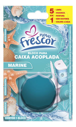 Bloco Tablete Sanitário Marine Caixa Acoplada Frescor 45g