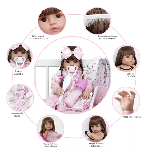 Boneca Bebe Reborn Corpo De Silicone Varios Modelos Confira!