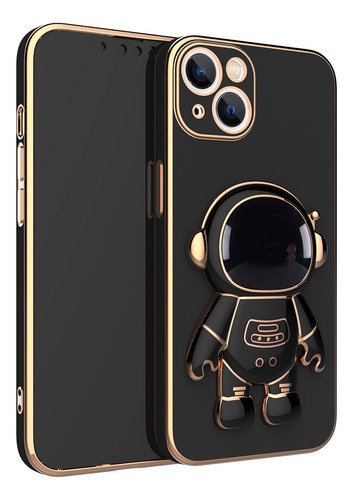 Fundas para iPhone 11 a 14 Astronaut con protector de cámara, color negro, Phone14promax