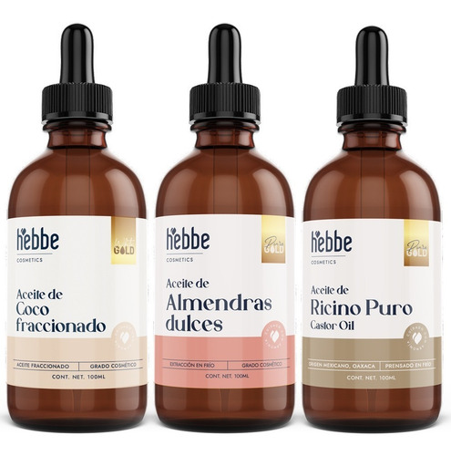Imagen 1 de 7 de Aceite De Ricino + Aceite De Almendras + Aceite De Coco