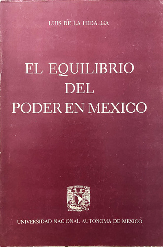El Equilibrio Del Poder En México, Luis De La Hidalga (Reacondicionado)