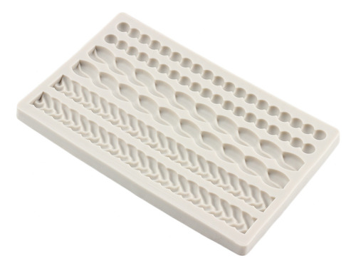 1pcs Molde Silicon Cadena De Perlas Cuerda De Cáñamo Fondant